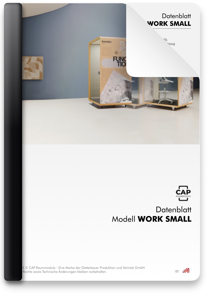 Bürokabine Datenblatt WORK SMALL