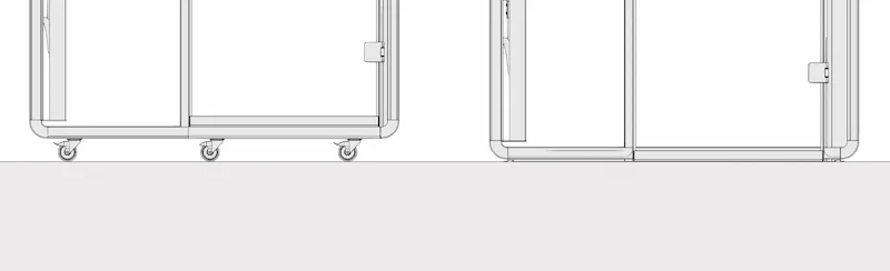 Alle Kabinen und Boxen mit oder Rollen