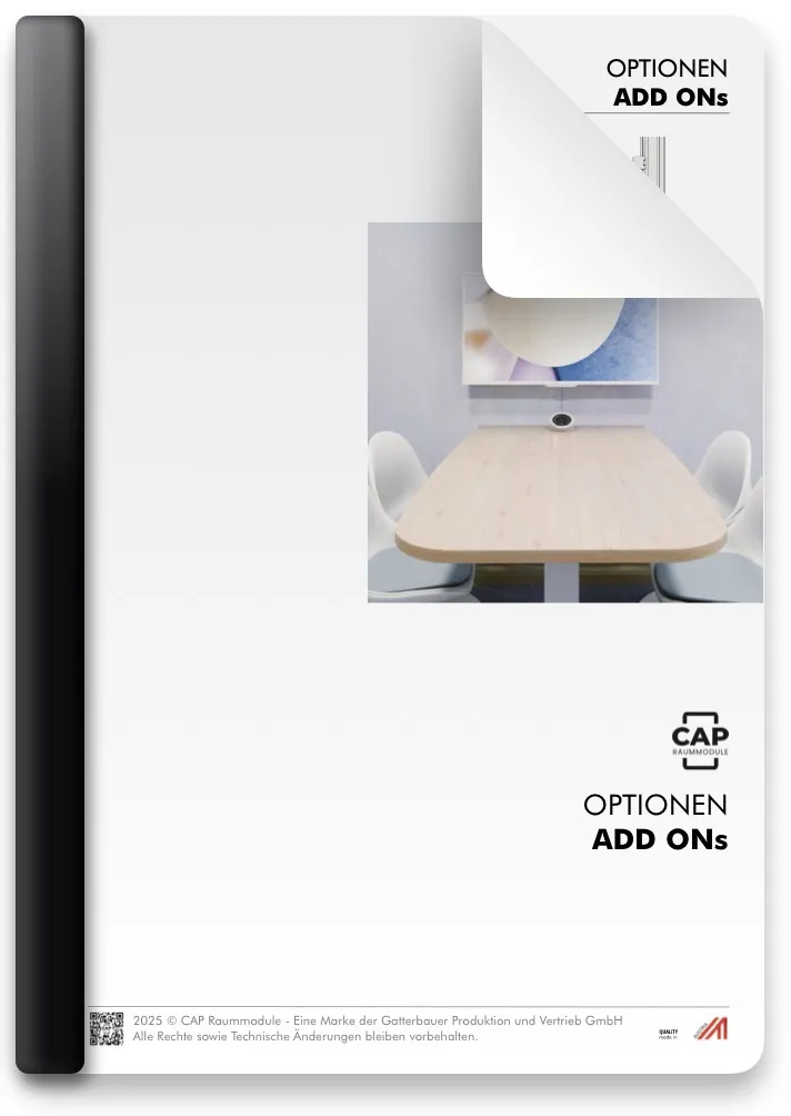 Datenblatt  Besprechungskabinen, Bürokabinen, Austikkabinen, Meetingboxen, Telefonzellen, Arbeitskabinen